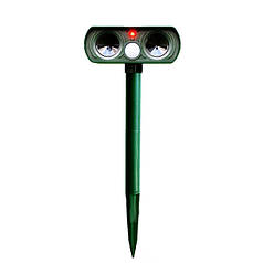 Відлякувач тварин Garden Protector на сонячній батареї, ультразвуковий відлякувач котів, собак, гризунів на вулиці