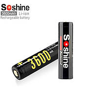 Аккумулятор Soshine 18650 Li-Ion 3600 mAh защищенный