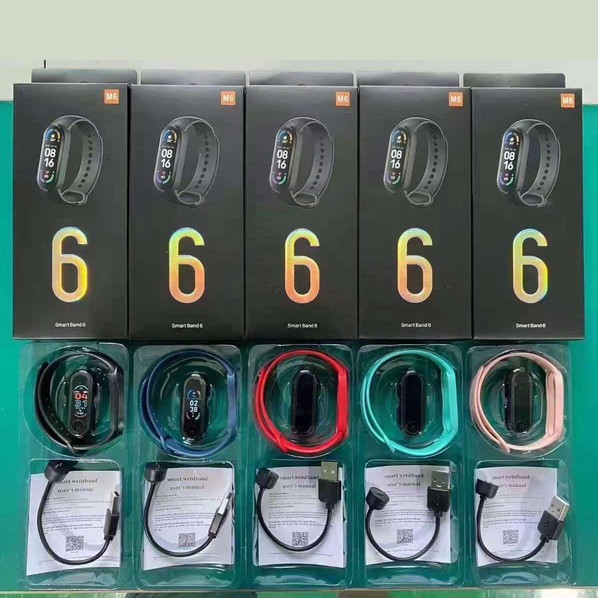 Фітнес браслет FitPro Smart Band M6 (смарт годинник, пульсоксиметр, пульс). RK-712 Колір червоний
