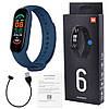 Фітнес браслет FitPro Smart Band M6 (смарт годинник, пульсоксиметр, пульс). UA-355 Колір синій, фото 10