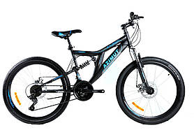 Гірський двох підвісний велосипед Azimut Blackmount 24 16 FRD TZP154