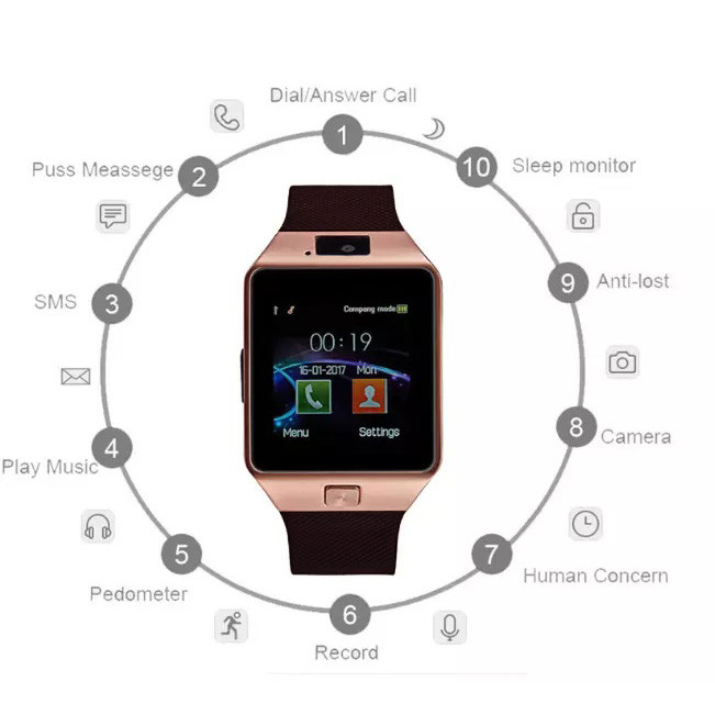 Смарт-годинник Smart Watch Q18. UY-989 Колір: золотий