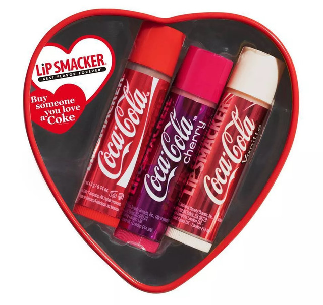 Lip Smacker Coca-Cola Heart Tin Lip Balm Trio 