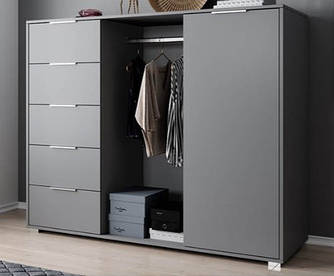 Комод Люція Міромарк 1ДВ 5ШХ білий,графіт