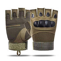 Защитные перчатки CSJ Half Finger Tactical Gloves Green - L