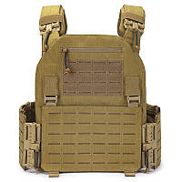 Плитоноска койот с быстрым сбросом 901-34 Military Plate Carrier , жилет тактический хаки с камербендом