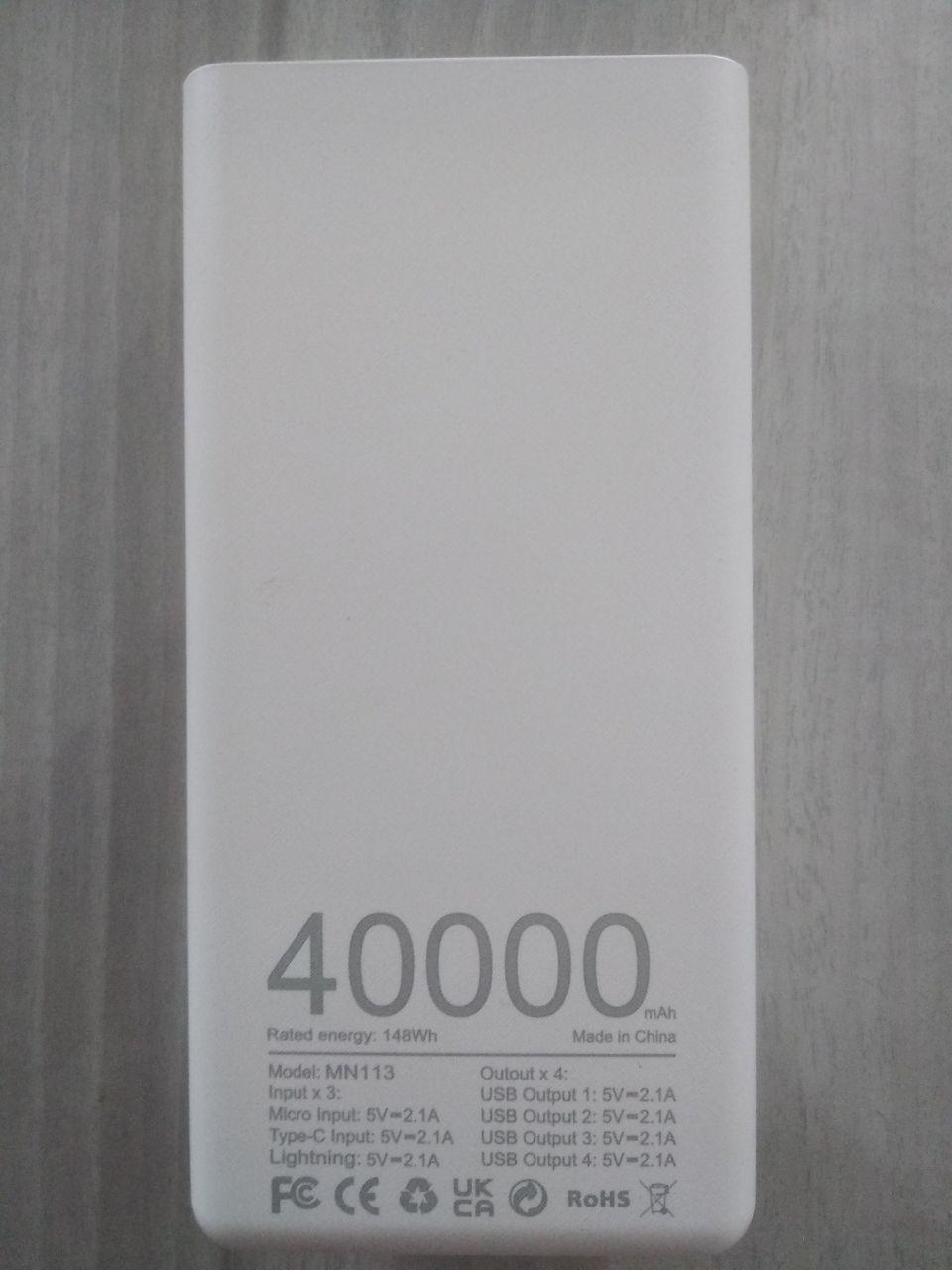 Повербанк Powerbank 40000 mAh 22,5W Newface MN-113