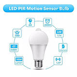 Світлодіодна лампа E27 20 W на 85-265 вольтів із датчиком руху, фото 5