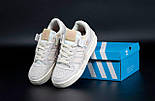 Жіночі кросівки Adidas Forum Low 84 Off White весна-осінь повсякденні замшеві. Живе фото, фото 5