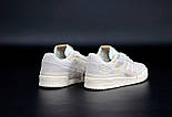 Жіночі кросівки Adidas Forum Low 84 Off White весна-осінь повсякденні замшеві. Живе фото, фото 7