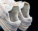 Жіночі кросівки Adidas Forum Low 84 Off White весна-осінь повсякденні замшеві. Живе фото, фото 4