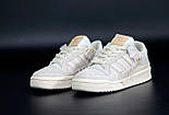 Жіночі кросівки Adidas Forum Low 84 Off White весна-осінь повсякденні замшеві. Живе фото, фото 8