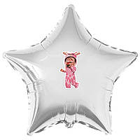 Наклейка "Роблокс дівчата" дівчинка піжама на кульку 18" (поштучно, без кульки)