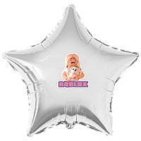 Наклейка "Роблокс дівчата" дівчинка з цуценям на кульку 18" (поштучно, без кульки)