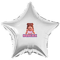 Наклейка "Роблокс дівчата" дівчинка радість на кульку 18" (поштучно, без кульки)