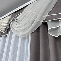 Комплект штор з ламбрекеном № 453 мокко, фото 2