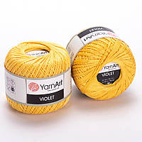 Пряжа YarnArt Violet (Виолет) 100% хлопок - 4653 желтый