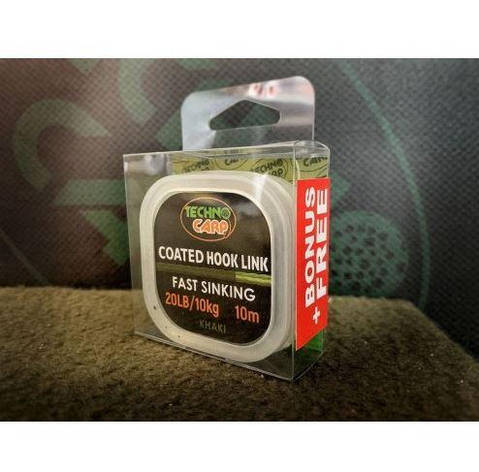 Повідочний матеріал Технокарп в оболонці 20lb/10кг 10m Khaki, фото 1