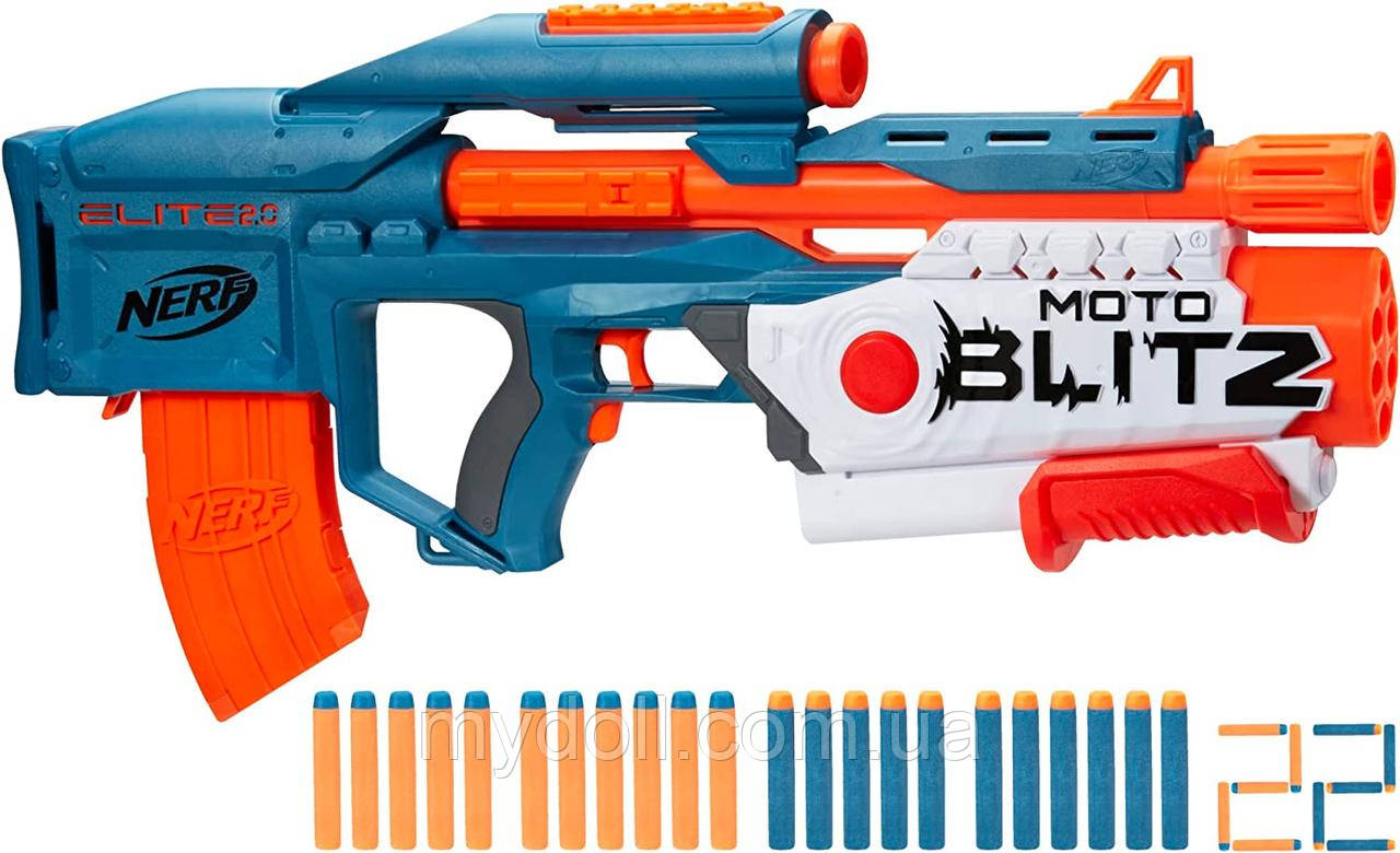 Бластер Нерф Еліт Мотобліц NERF Elite 2.0 Motoblitz Blaster Scope Motorized 10 Blasting F5872 Hasbro Оригінал