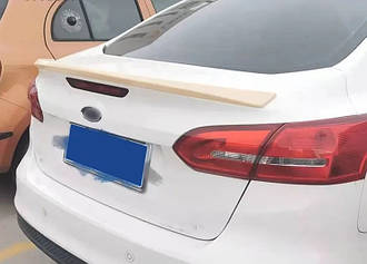 Спойлер кришки багажника (лип спойлер, шабля) Ford Focus 3 седан 2015+ р.в. Фокус 3