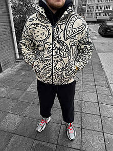 Куртка чоловіча бежева оверсайз весна-осінь плюшева без капюшона Мягуська Chas Beige