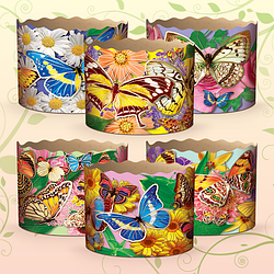 ФОРМИ ДЛЯ КУЛІЧЕЙ (ПАСХІ) 90х85 ММ, ВЕС 250-300 Г (ТУБАС — 50 шт.)