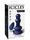 Скляна анальна пробка з вібрацією та пультом ДУ ICICLES vibrating glass massager, 10,6х3,7 см., фото 6