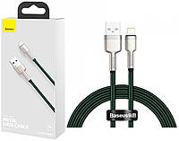 Кабель Baseus Cafule Series Metal Data Cable USB to IP 2.4A 1m Green (CALJK-A06)