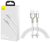 Кабель Baseus Cafule Series Metal Data Cable USB to IP 2.4A 1m White (CALJK-A02)