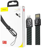 Кабель Baseus Gold Collar Lanyard Data Cable USB to Lightning 2.4A 85cm Stripe Black (CALJL-BW1)