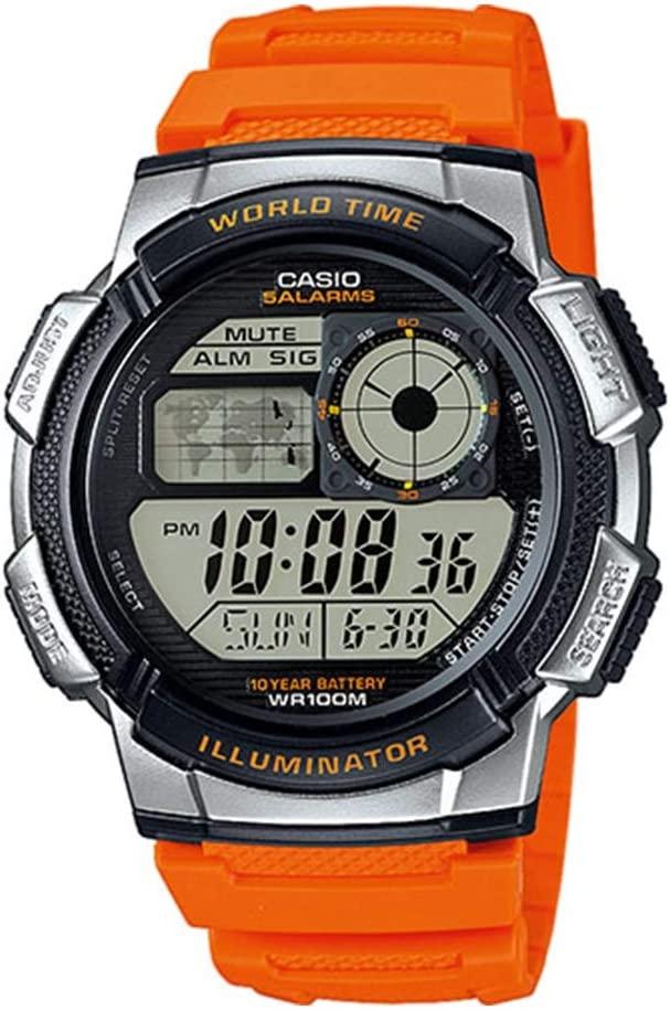 Pomarańczowy Чоловічий наручний годинник Casio Collection AE-1000W