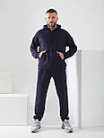Чоловічий спортивний костюм худі з джогерами темно-синій (155257000), фото 4