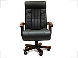 Крісло керівника Мурано (преміум) шкіра чорне, фото 6