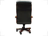 Крісло керівника Мурано (преміум) шкіра чорне, фото 8