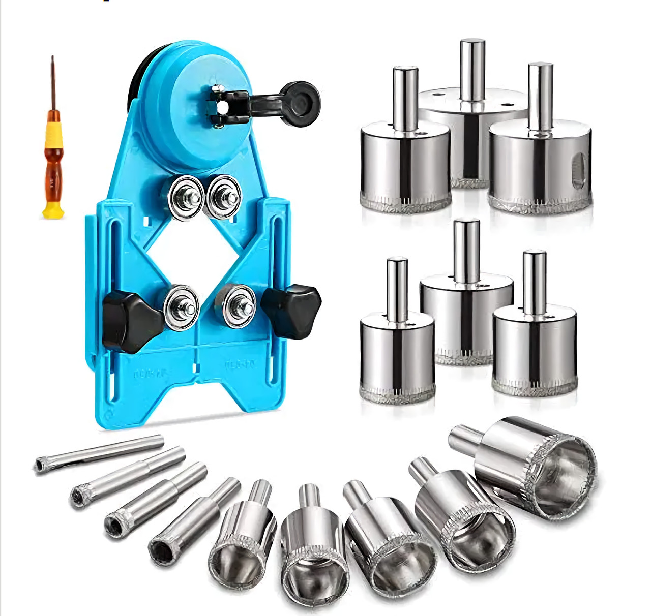 Набір шаблон + алмазні коронки 15 шт (643983912), фото 1