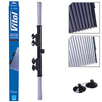 Шторка висувна гармошка 155х65 см на лобове скло сонцезахисна двостороння PEVA/фольга VitolAF-15565