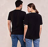 Базова однотонна чорна футболка, фото 2