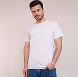 Базова однотонна біла футболка, фото 3