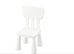 Дитяче крісло зі спинкою  MAMMUT біле