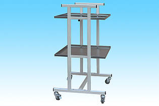 Візок для інструменту СТ-І-1 для стоматолога хірурга анестезіолога-2 полиці нержавійка