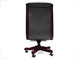 Крісло керівника Сорренто (преміум) шкіра чорне, фото 6