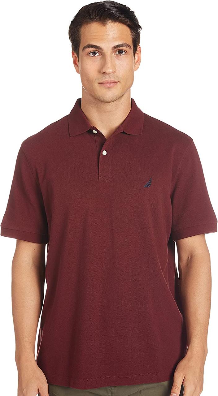 S Royal Burgundy Solid Чоловіча футболка поло Nautica