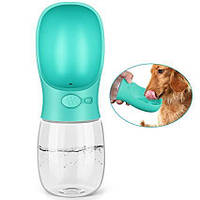 Портативная Поилка SUNROZ Dog Bottle для Собак 350 Мл Голубая (SUN0860 ...