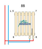 Горизонтальні трубчасті радіатори Betatherm Quantum 2 H-500 L-1205, фото 3