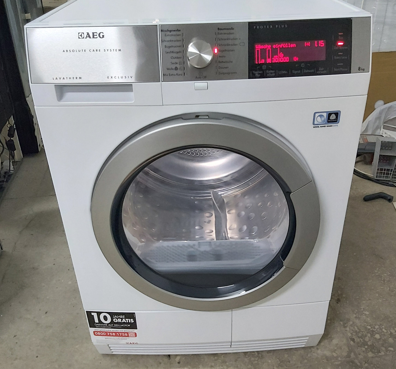 Сушильна машина з тепловим насосом AEG T97689IH 9кг А+++ укр меню