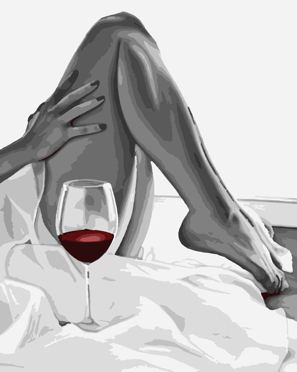 Картина за номерами "З келихом вина" 50*60 см