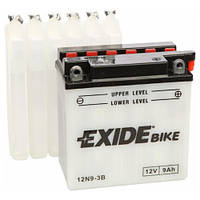 Акумулятори мото Exide 12N9-3B: 9 А·год - 12 V; 85 (12N9-3B), 135x75x139 мм