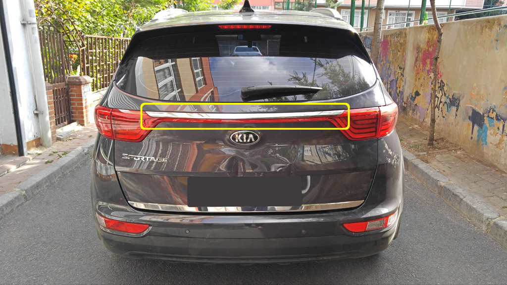 Хром планка над номером (2019-2021, нерж) для Kia Sportage 2015-2021 рр.