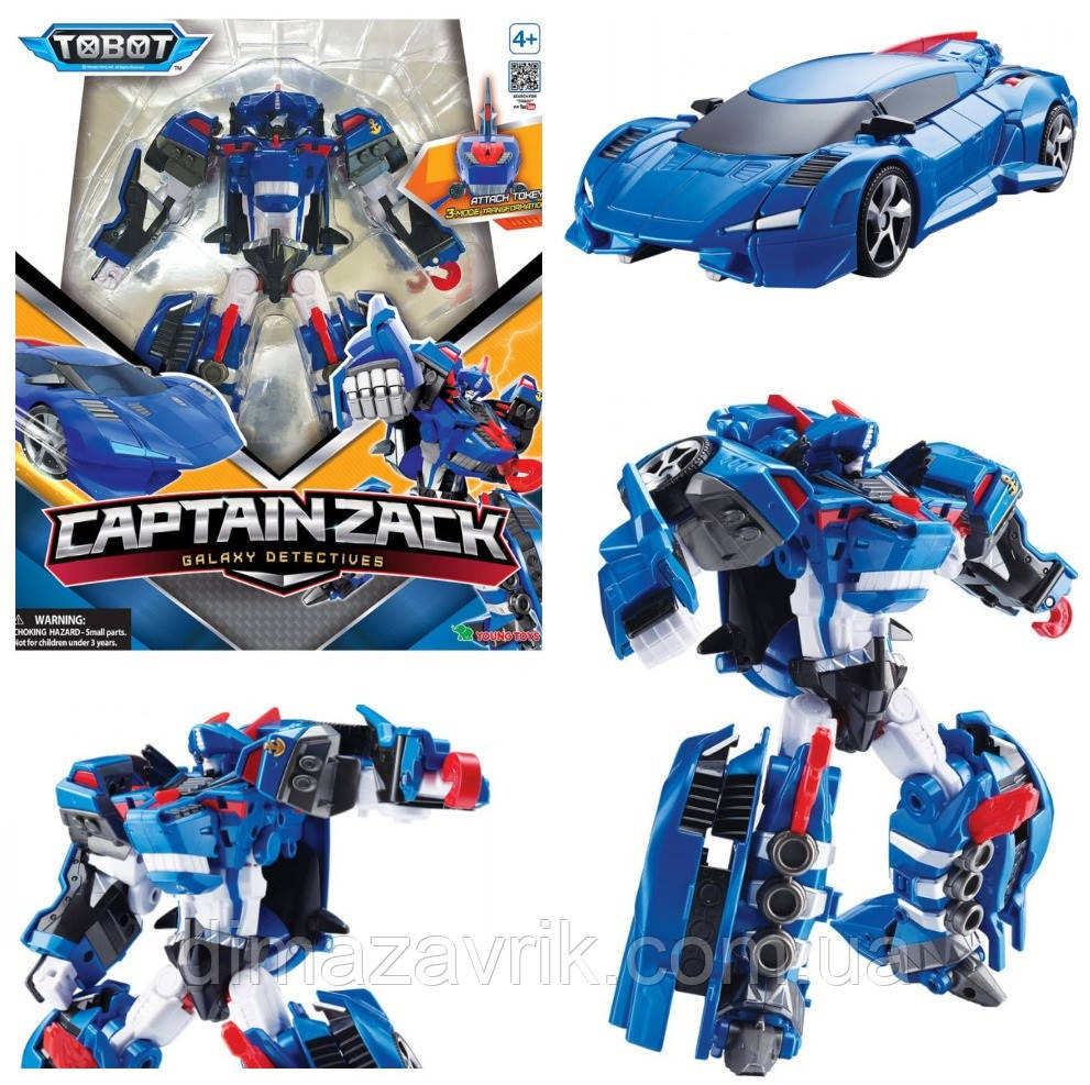 Іграшка Трансформер Тобот Детективи Галактики S2 Капітан Зак 24 см TOBOT Captain Zack Original Young Toys, фото 1