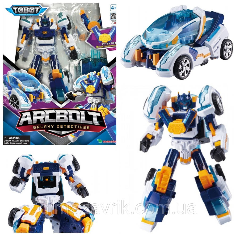 Іграшка Трансформер Тобот Детективи Галактики S2 Аркболт 21 см TOBOT Arcbolt Original Young Toys